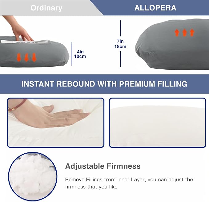ALLOPERA Pregnancy Pillow, Full Body Maternity Pillow 57 inch, - Image 4