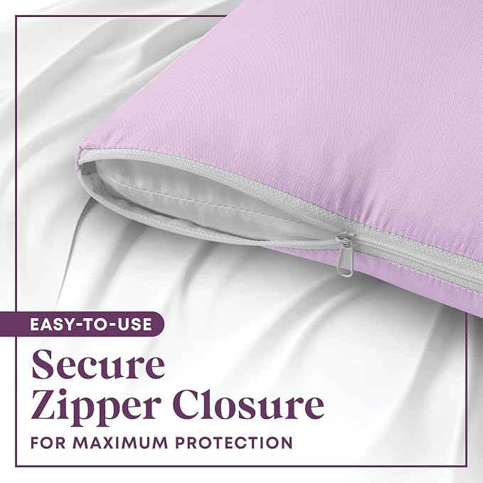 CirclesHome Wedge Pillow Cover 100% Cotton, Zippered Wedge Pillow Case Protector - Image 4