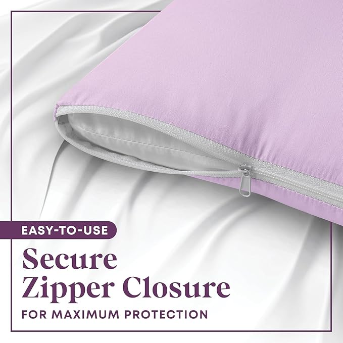 CirclesHome Wedge Pillow Cover 100% Cotton, Zippered Wedge Pillow Case Protector - Image 4
