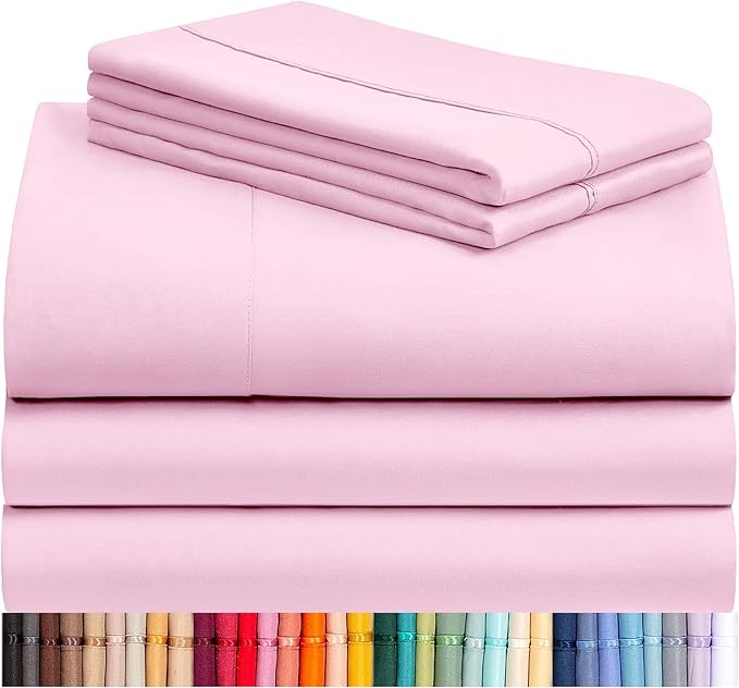 LuxClub 5 PC Sheet Set Bed Sheets Deep Pockets 16" Eco Friendly Wrinkle Free by LuxClub