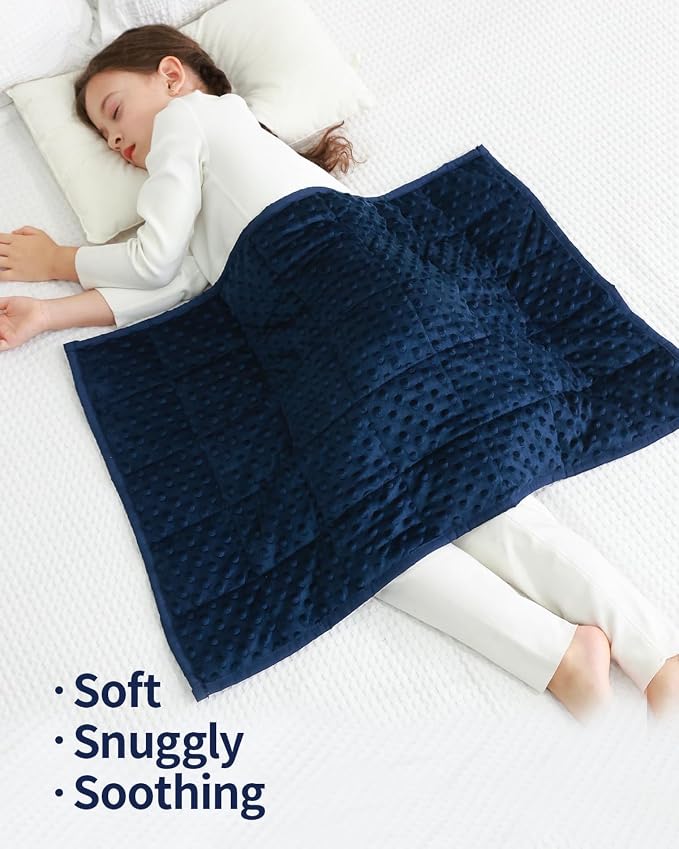 Mr. Sandman Weighted Lap Blanket 2LBS 20 x 30 Inches, Minky Dots Heavy Blanket - Image 7