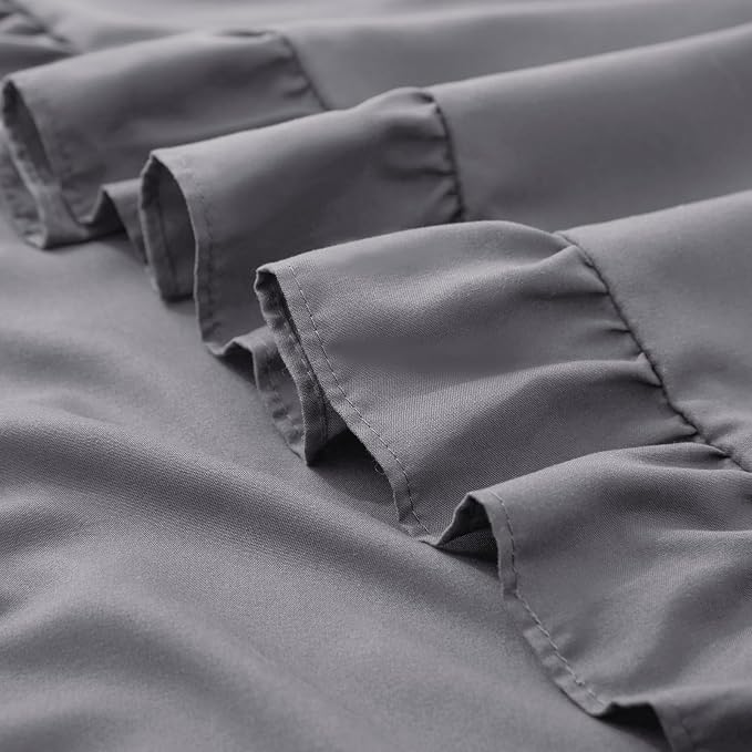 KKJIAF Ruffle Pillow Cases King Size Set of 2, Ruffled Pillow Covers - Image 6