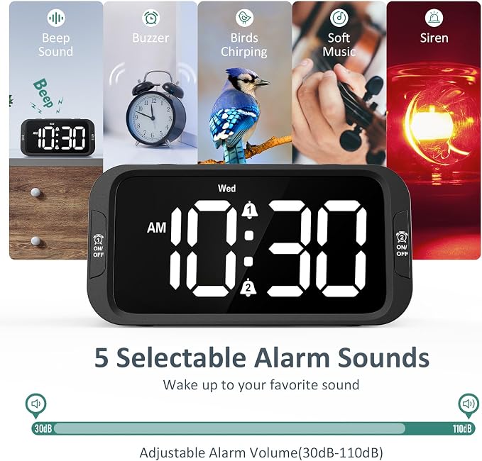 Odokee Digital Dual Alarm Clock - Image 4
