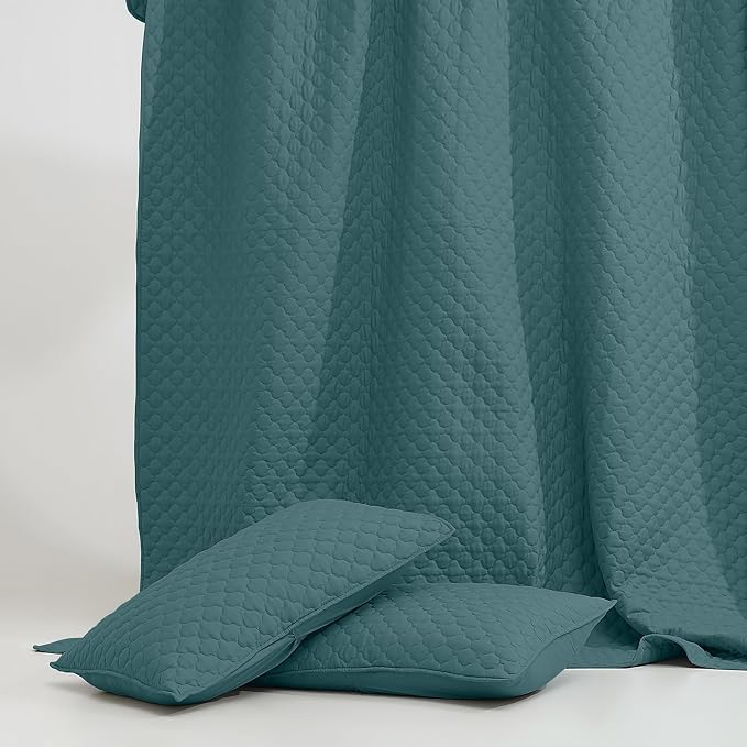 HORIMOTE HOME Quilt King Size Teal Blue, Lightweight Quilt - Image 5