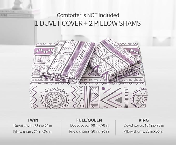 SLEEPBELLA Boho Chic Striped King Size Duvet Cover Set - Image 8
