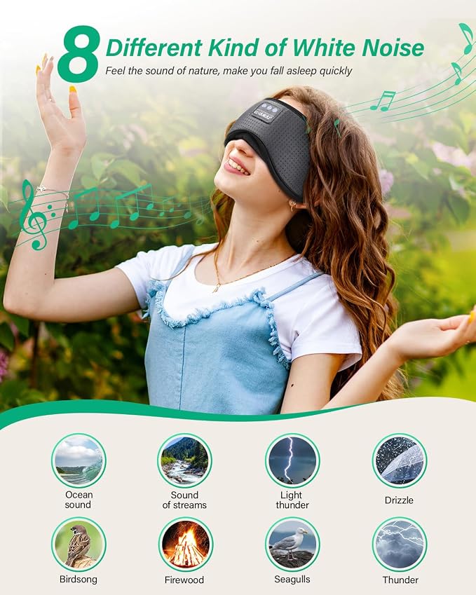 LC-dolida Sleep Headphones, Sleep Mask - Image 3