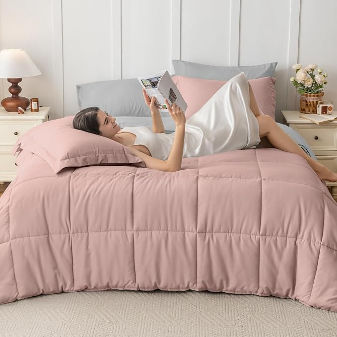 JOLLYVOGUE Twin Comforter Set, Ultra-Soft Bed in a Bag Twin Size 5 Pieces - Image 8