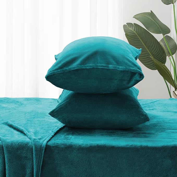 BEDELITE Flannel Sheets Twin Size Teal - Image 7