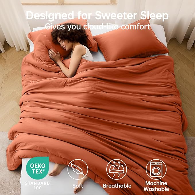 MUXHOMO Full Comforter Sets, All Season Ultra Soft Down Alternative Bedding - Image 2