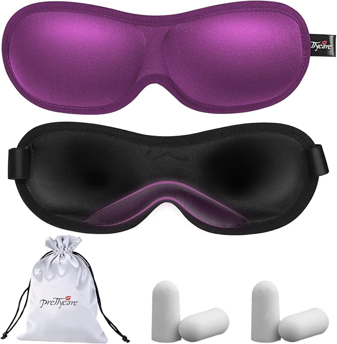 PrettyCare Eye Mask for Sleeping 2 Pack, Sleep Masks for Women Men, 3D - Image 7