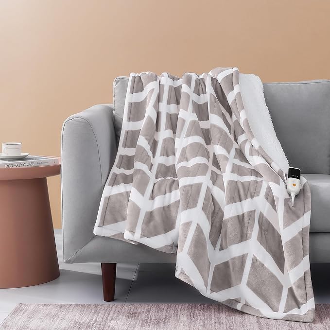 VENTIMI Electric Blanket Heated Throw, Fast Heating Blankets by VENTIMI