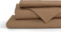 Linen Home 100% Cotton Percale Sheets Full Size, Earthy Brown, Deep Pocket by LINENHOME