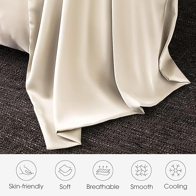 100% Silk Pillow Cases 2 Pack King Size Mulberry Silk Pillowcase - Image 4