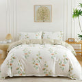 OAITE Duvet Cover Set Twin Size Floral Pattern Ultra Soft 100% Cotton Duvet by OAITE