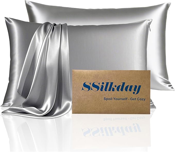 Mulberry Silk Pillow Cases 2 Pack Standard Size by Unknown