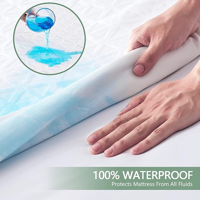 PremiumWaterproof Mattress Protector Twin XL Size, Breathable Bed Cover 3D Air - Image 3