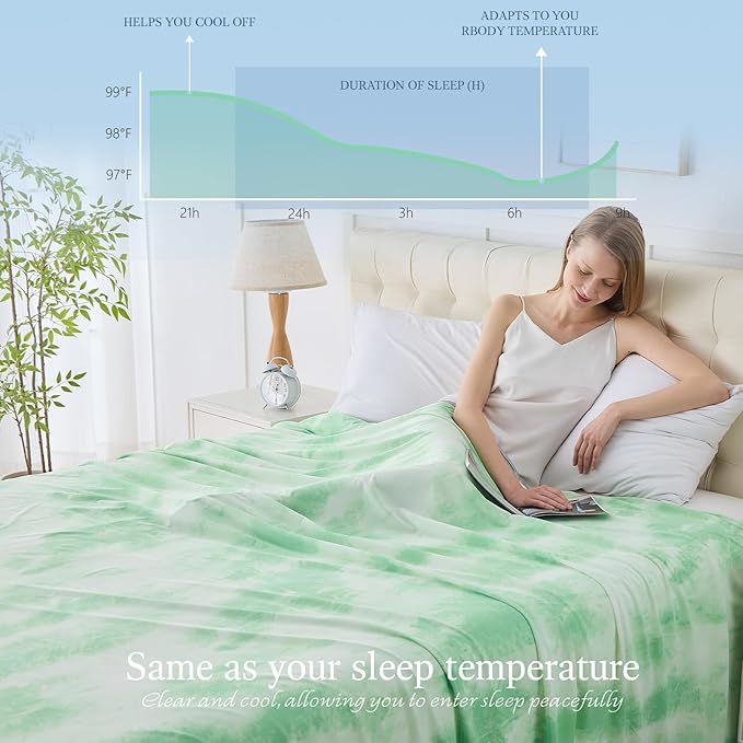 Cooling Blanket Throw Size for Hot Sleepers Ultra Lightweight & Breathable - Image 3
