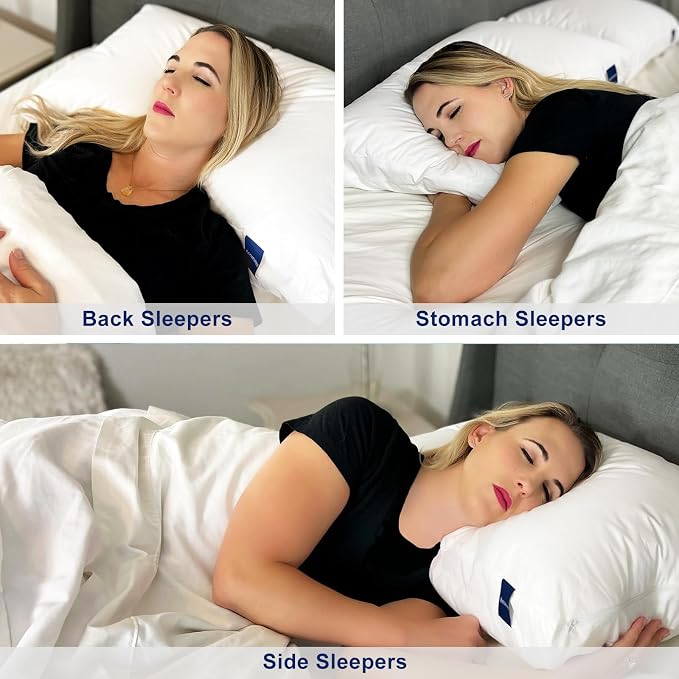 ACCURATEX Hybrid Pillow for Sleeping, Adjustable Shredded Memory Foam Pillow - Image 5