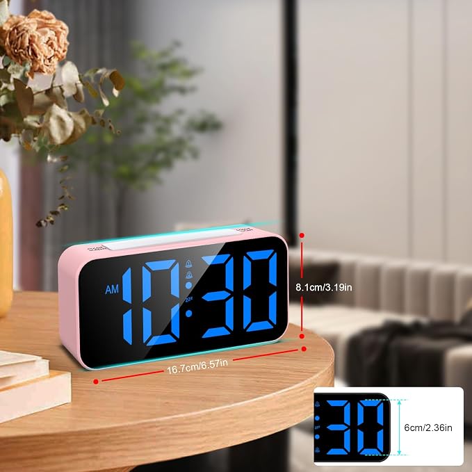 Topski Loud Alarm Clocks for Bedrooms Heavy Sleepers, Digital Clock - Image 6