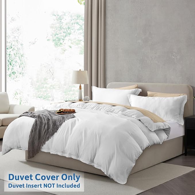 Nestl White California King Duvet Cover Sets - Image 2