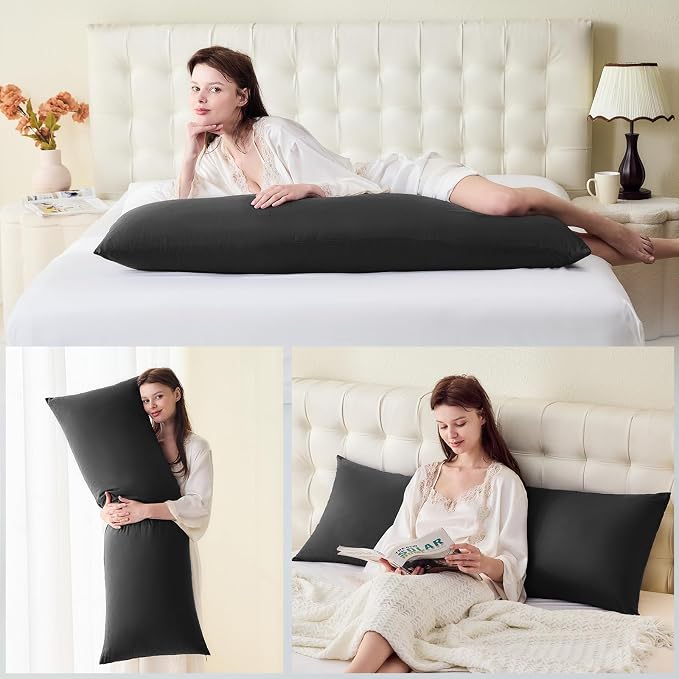 DOWNSTORIA Body Pillow Cover, Ultra Soft Microfiber Long Pillowcase, Envelope - Image 5