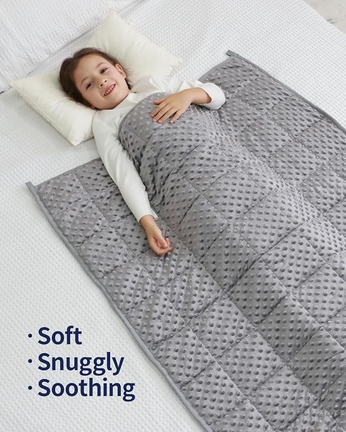 Mr. Sandman Weighted Blanket 5LBS 36 x 48 Inches, Minky Dots Heavy Blanket - Image 2