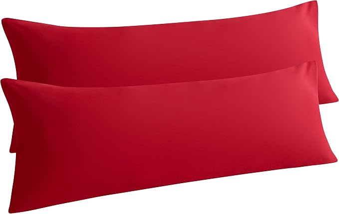 NTBAY 2 Pack Body Pillow Cases, 20x54 inches, Fade Resistant, Envelope Closure by NTBAY