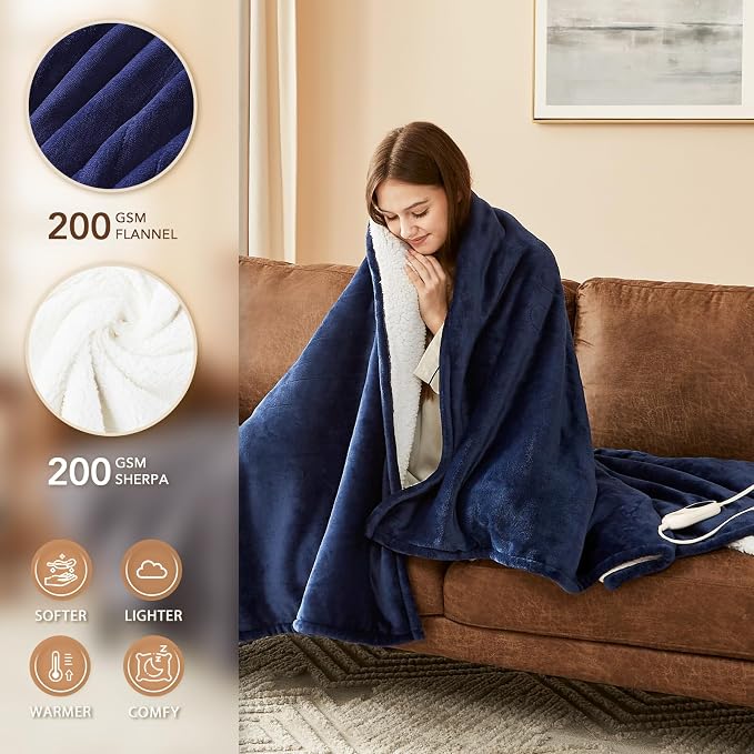 Homemate Electric Heated Blanket Queen Size - Image 2