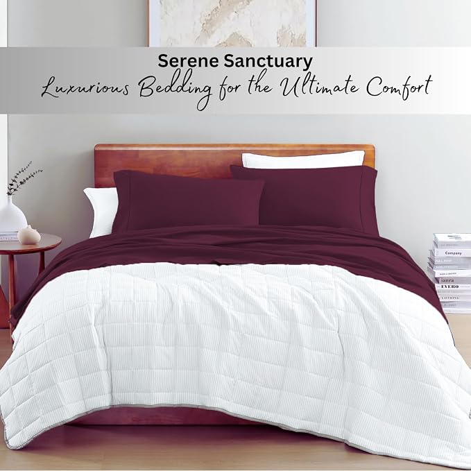 LANE LINEN 100% Organic Cotton Eco Friendly Full Size Bed Sheets, Mercerized - Image 8