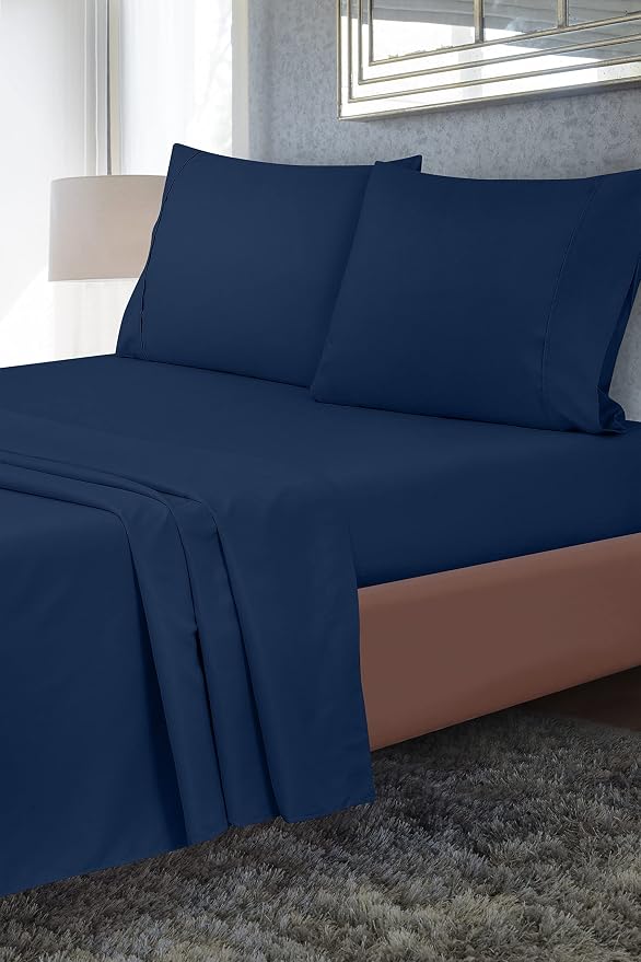Royale Linens 2 Pack Bulk Flat Sheet Set - Image 2
