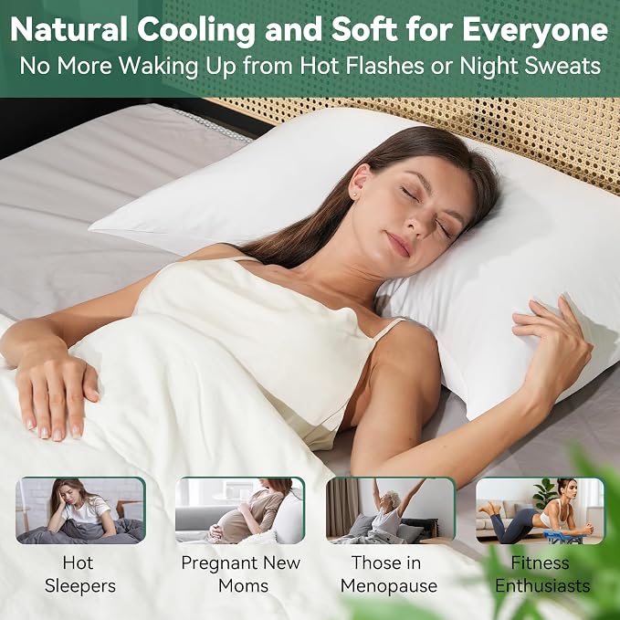 Cooling Curved Pillowcase for Side Sleeper Pillow - Image 5
