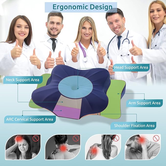 DONAMA Cervical Pillow for Neck and Shoulder Pain Relief, Cooling Contour - Image 2