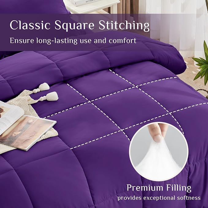 JOLLYVOGUE King Comforter Set, Ultra-Soft Bed in a Bag King Size 7 Pieces - Image 3