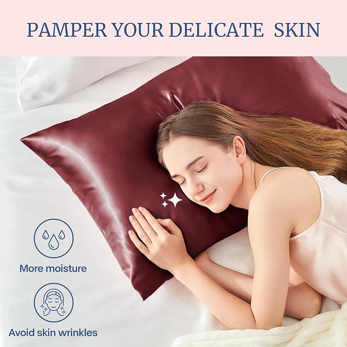 BEDELITE Satin Pillowcase for Hair and Skin, Super Soft and Cooling Similar to - Image 3