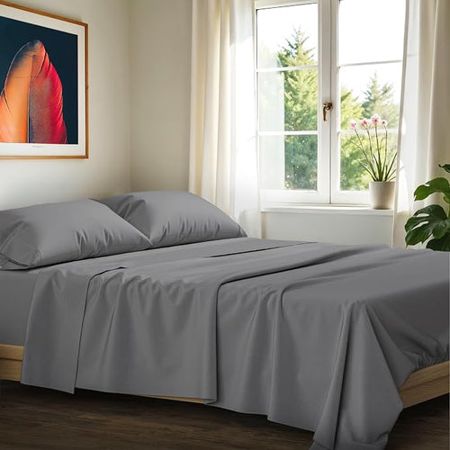 100% Egyptian Cotton Queen Size Sheets Set by AshtonSheets