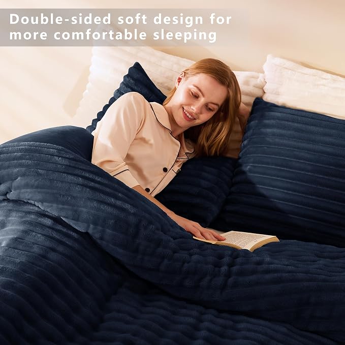 CozyLux Fluffy King Size Comforter Set - Image 7