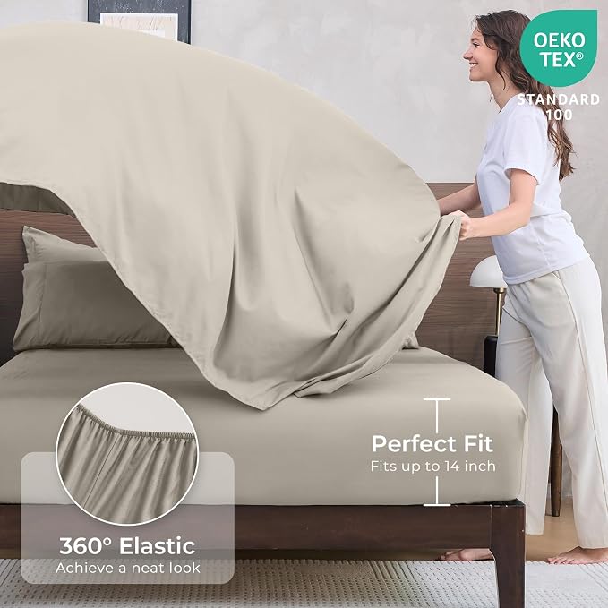 HEVUMYI Linen Queen Comforter Set - Image 5