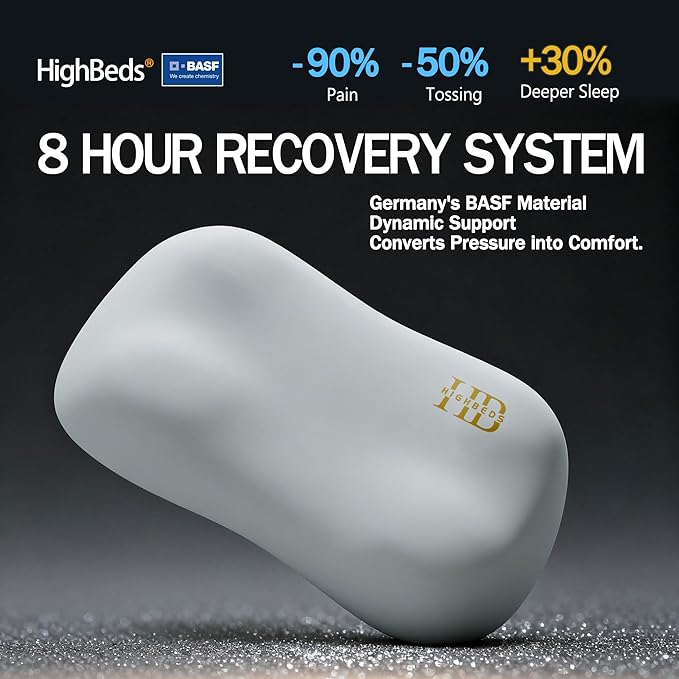 HighBeds Cervical Neck Pillow for Neck Pain Relief- Memory Foam Pillow for Side - Image 3