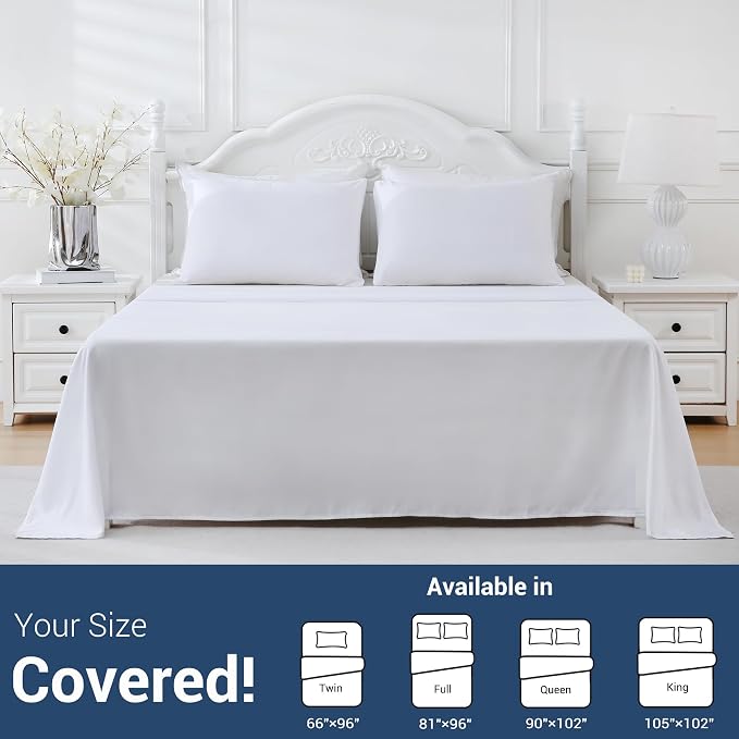 Bulk Full Flat Sheets Only, Color-Coded Hem Threads, Wrinkle-Free Shrinkage - Image 5
