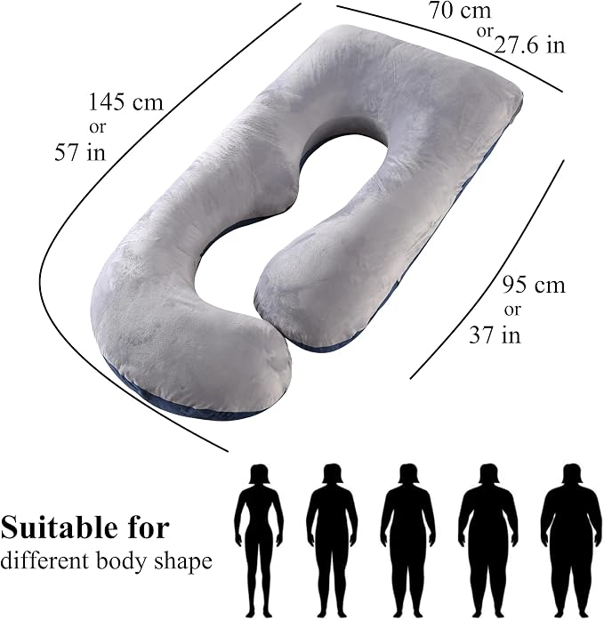 ALLOPERA Pregnancy Pillow, Full Body Maternity Pillow 57 inch, - Image 8