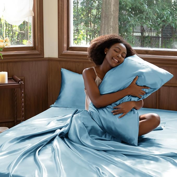CozyLux Satin Sheets Full Size Sheets - Image 7