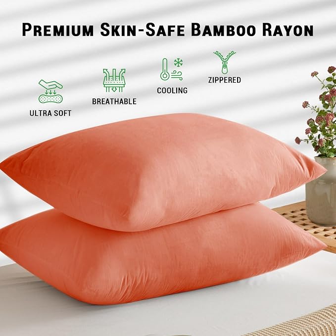 Gogreen Bamboo Rayon Waterproof Pillow Protector, Breathable Pillow Cover - Image 2
