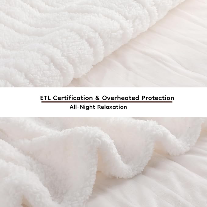 LaffyLo Electric Heated Blanket Twin Size 62 x 84, Fast Heating Blanket - Image 3