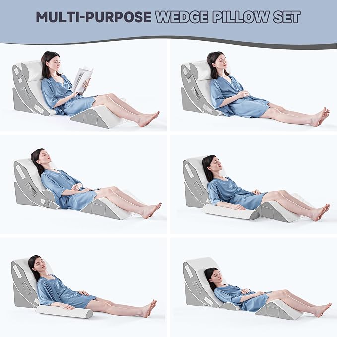 Yojoker 4PCS Orthopedic Bed Wedge Pillow Set - Image 5