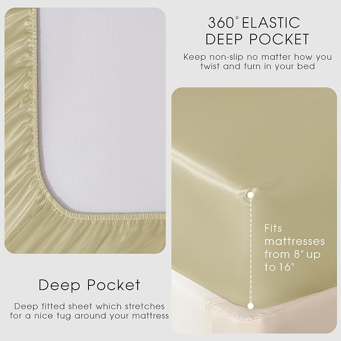 FreshCulture Satin Sheets California King - Image 4