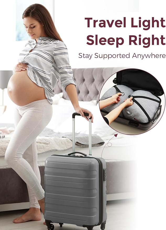 Momcozy Portable Pregnancy Pillow – W Shaped Maternity Support - Image 3