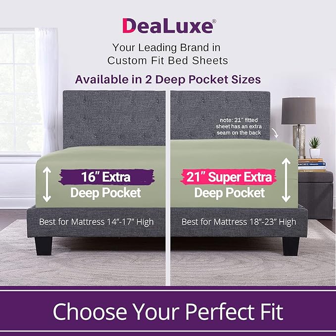Kids Twin XL Fitted Sheet Only – Real 16” XL Twin Fitted Sheets Fit Perfectly - Image 3