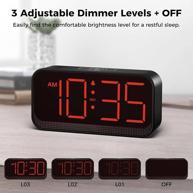 Acedeck Battery Operated Digital Clock: Cordless Small Alarm Clock - Image 5