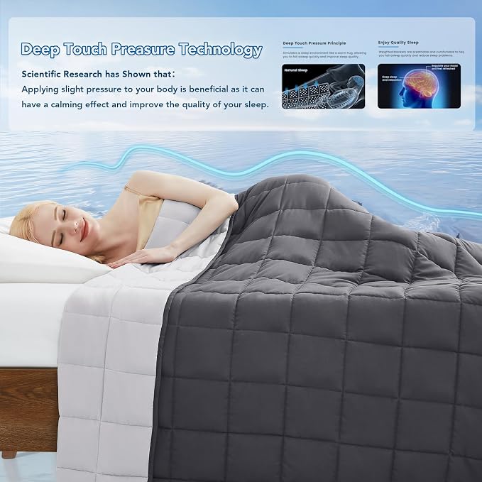 Topcee Weighted Blanket for Adults Queen Size Soft Cooling Heavy Blanket - Image 4
