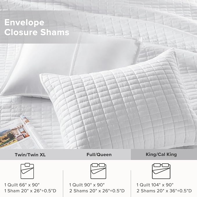 Comfort Spaces Kienna Quilt Set- Double Sided Stitching Design Summer Blanket - Image 5